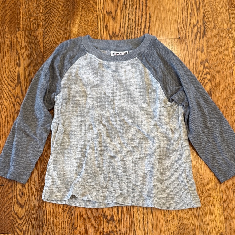 Mish Boys Gray Long Sleeve Kids Shirt Size 24M